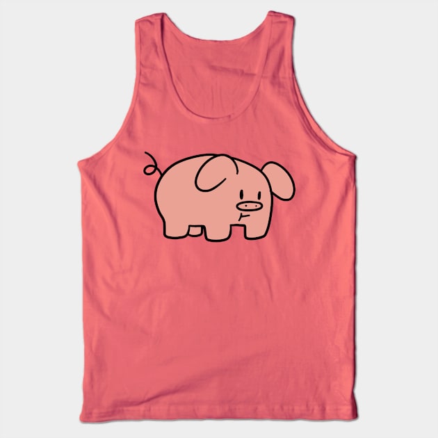 Pouty Piggy Tank Top by saradaboru